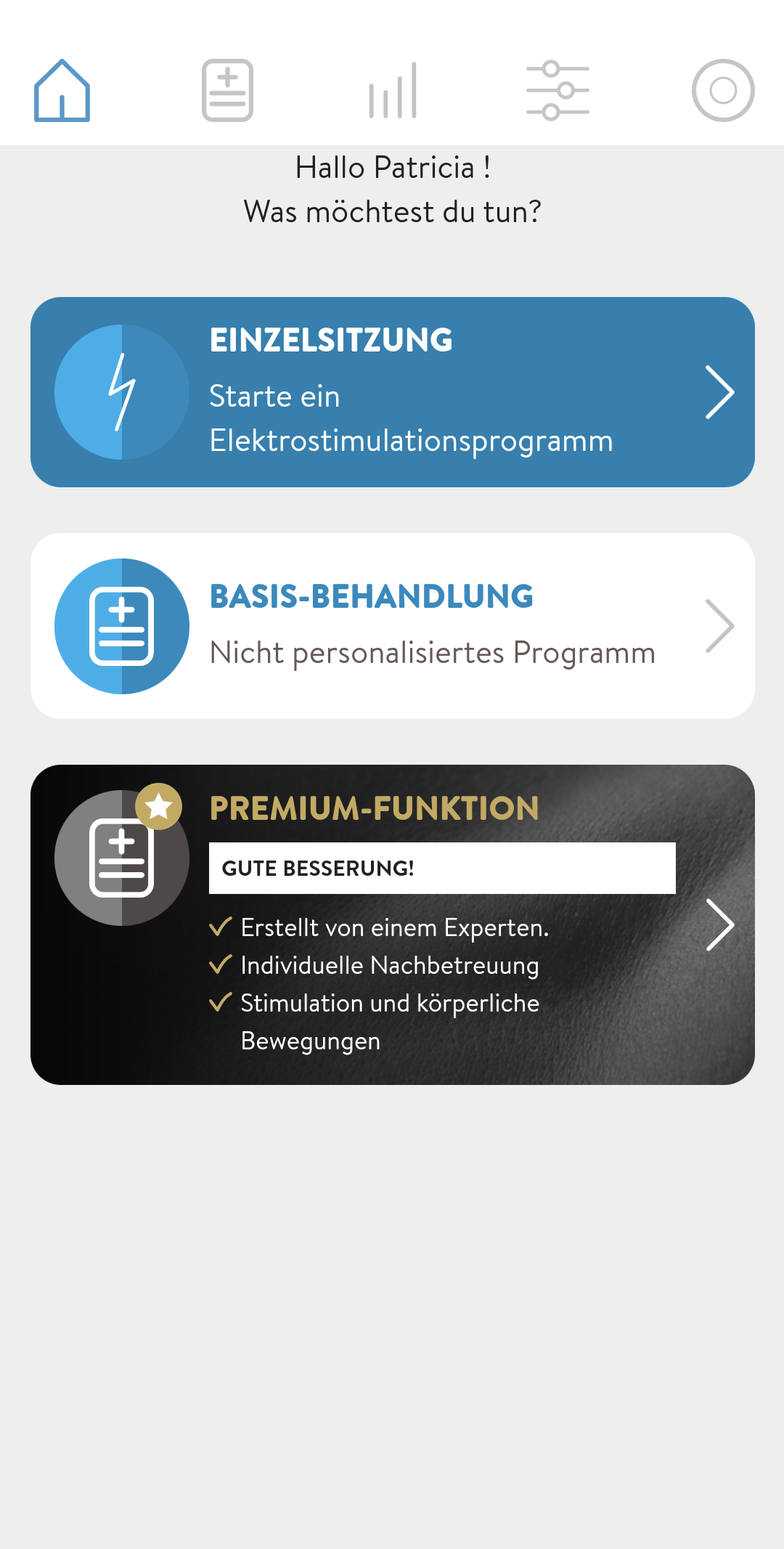 Startbildschirm 
