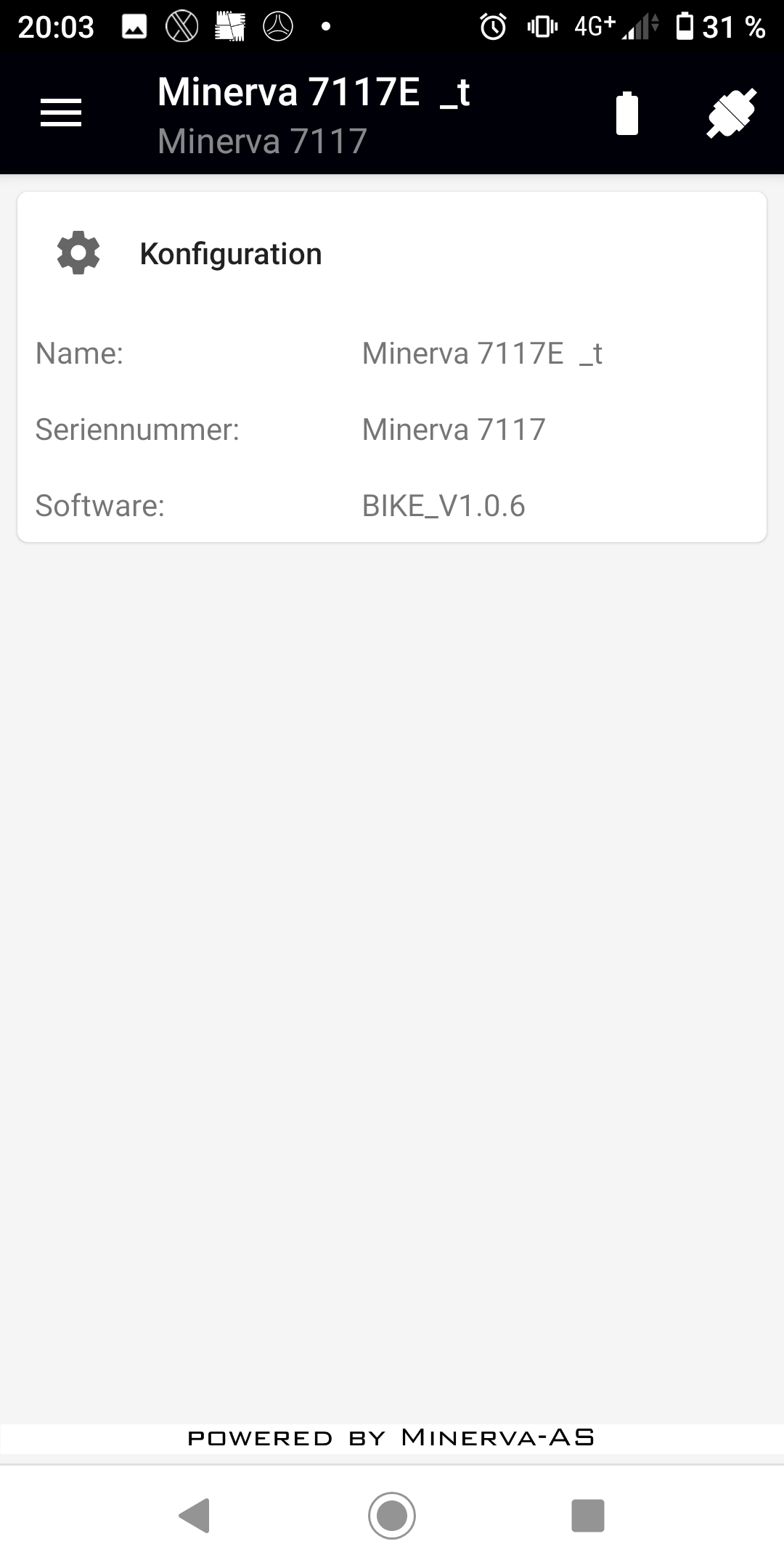 Untermenü der App