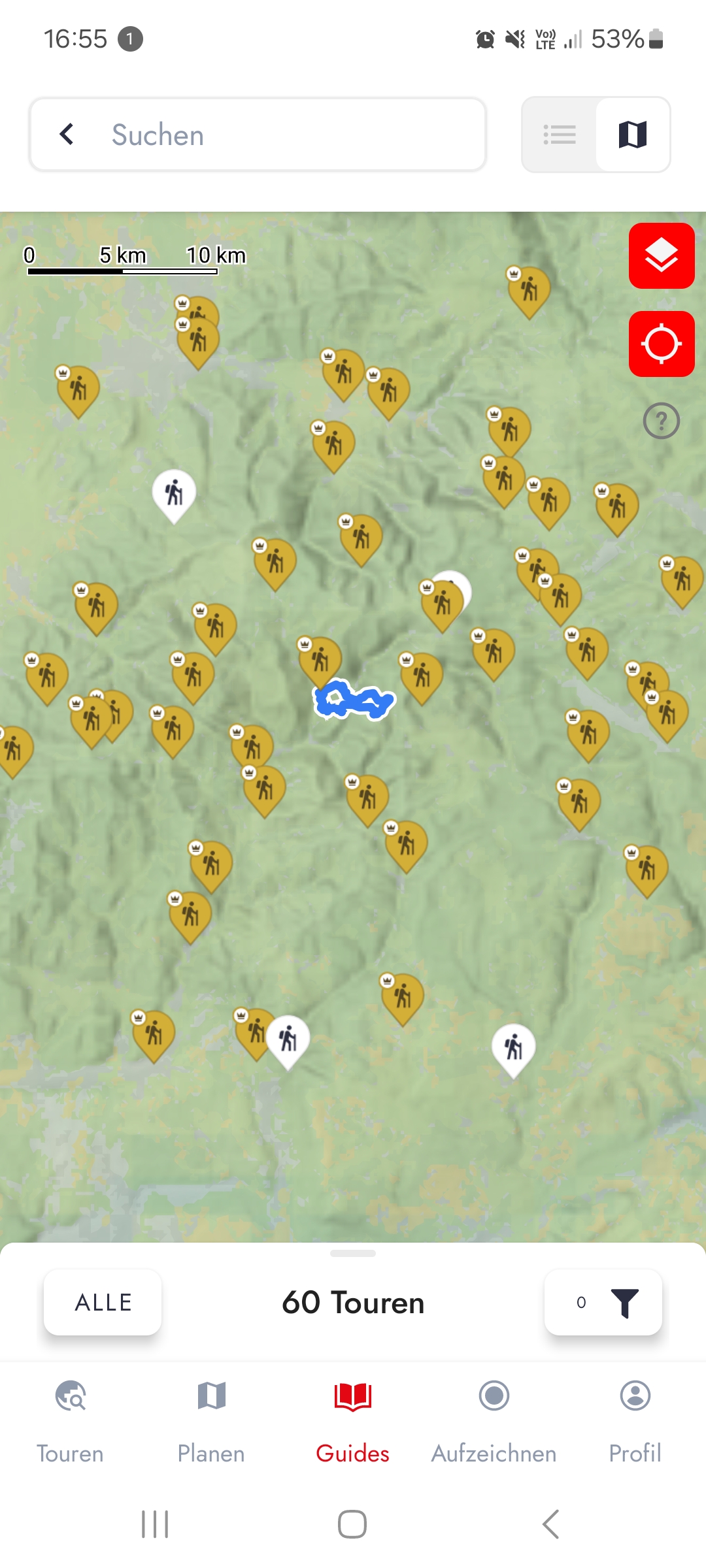 mit Streckenverlauf