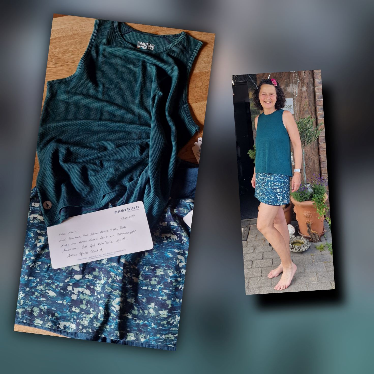 Eine Kombination für den Sommer für Sport und Freizeit aus hochwertigem Material in einer tollen Farbkombi
