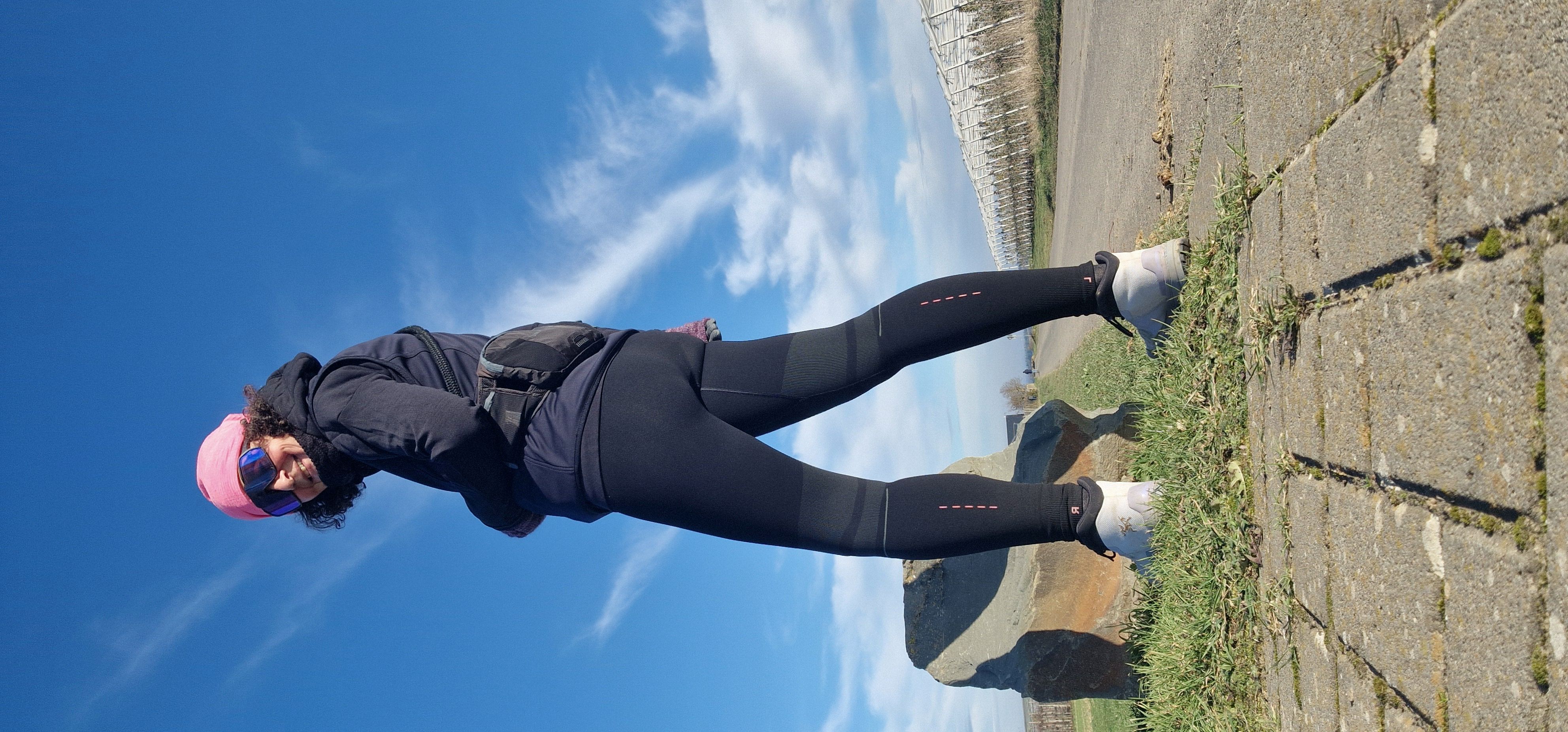 Mit Laufweste wird der Rücken gegen Wind besser geschützt.