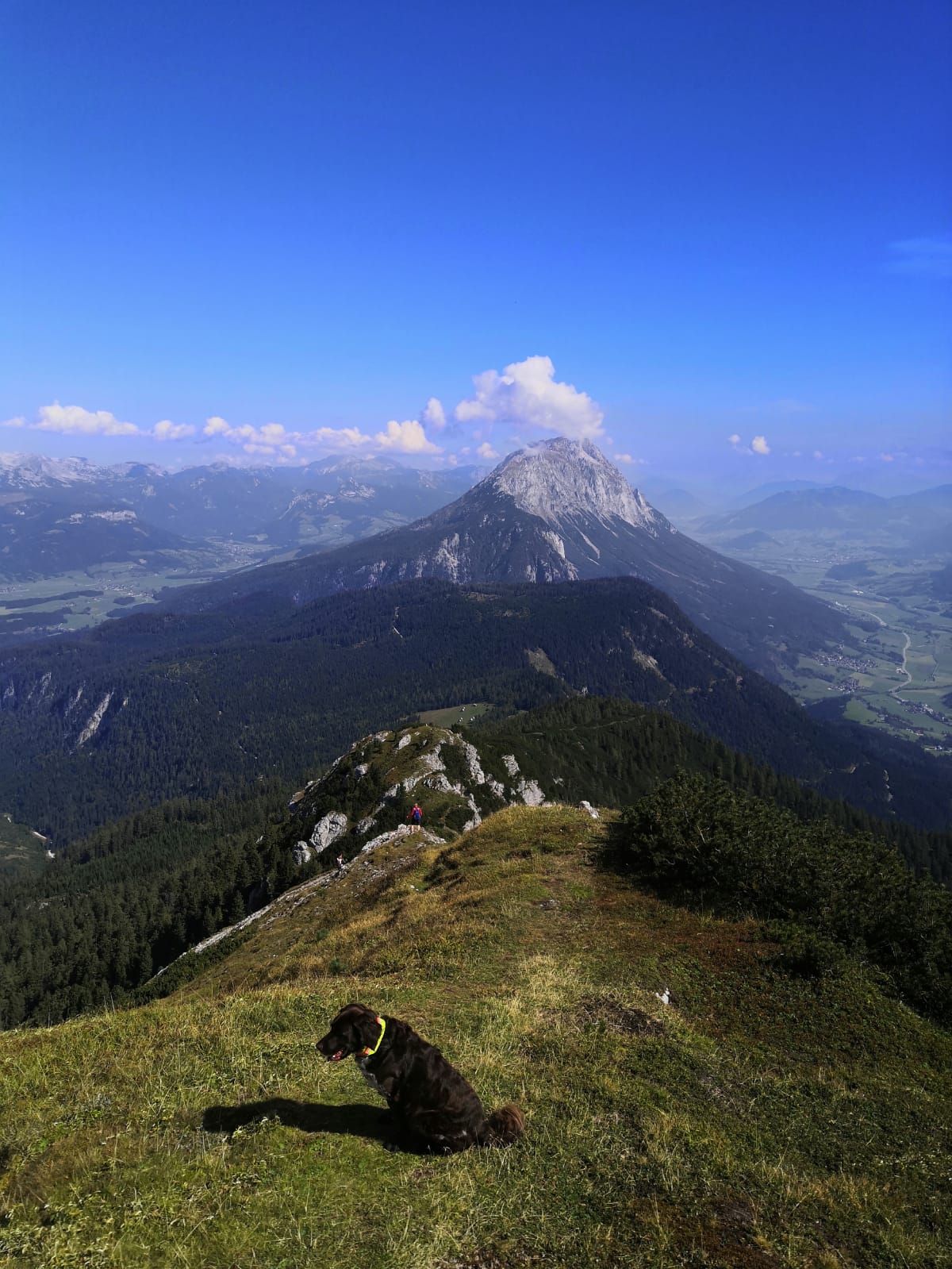 Abstieg mit Blick auf den Grimming