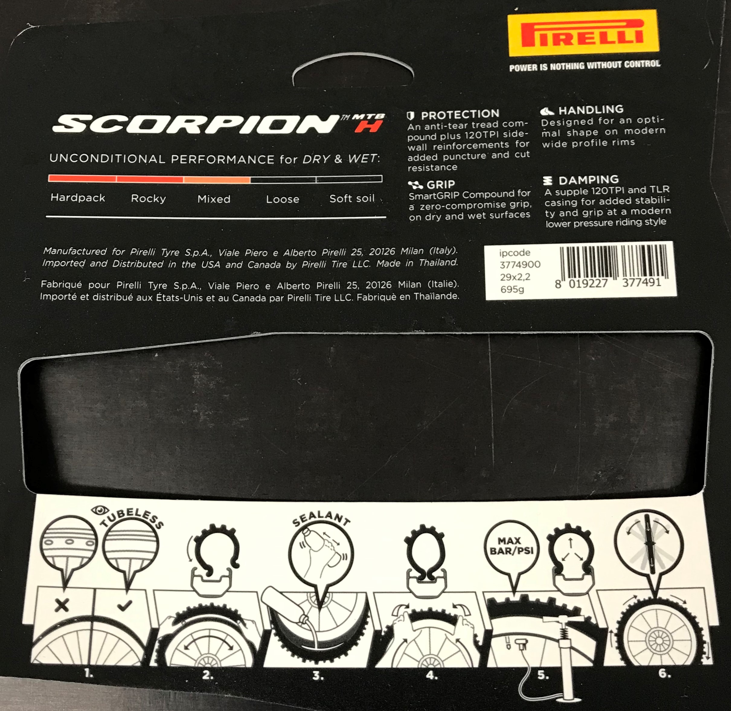 Verpackung hinten