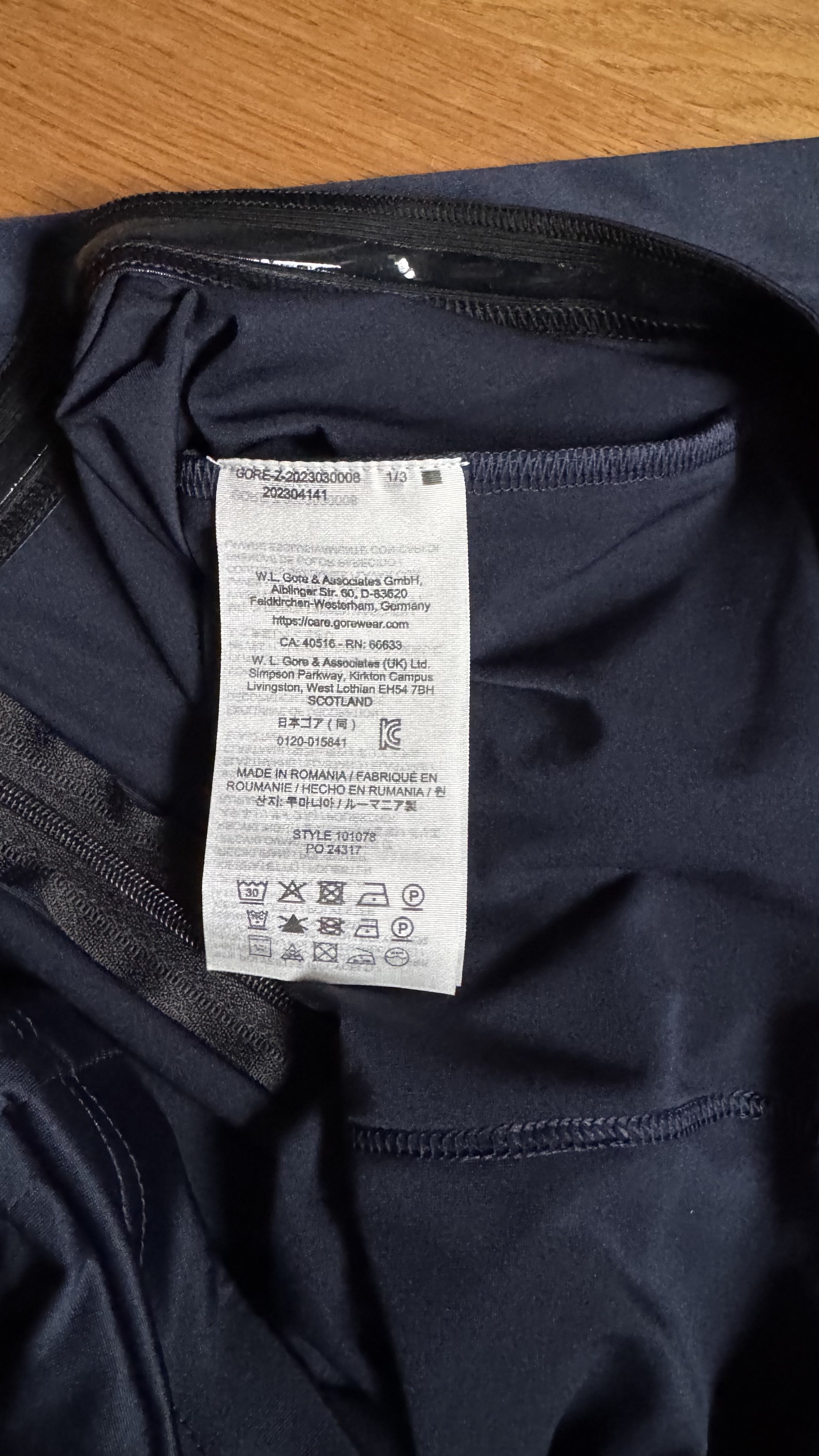 Waschzettel Gorewear langarm Trikot