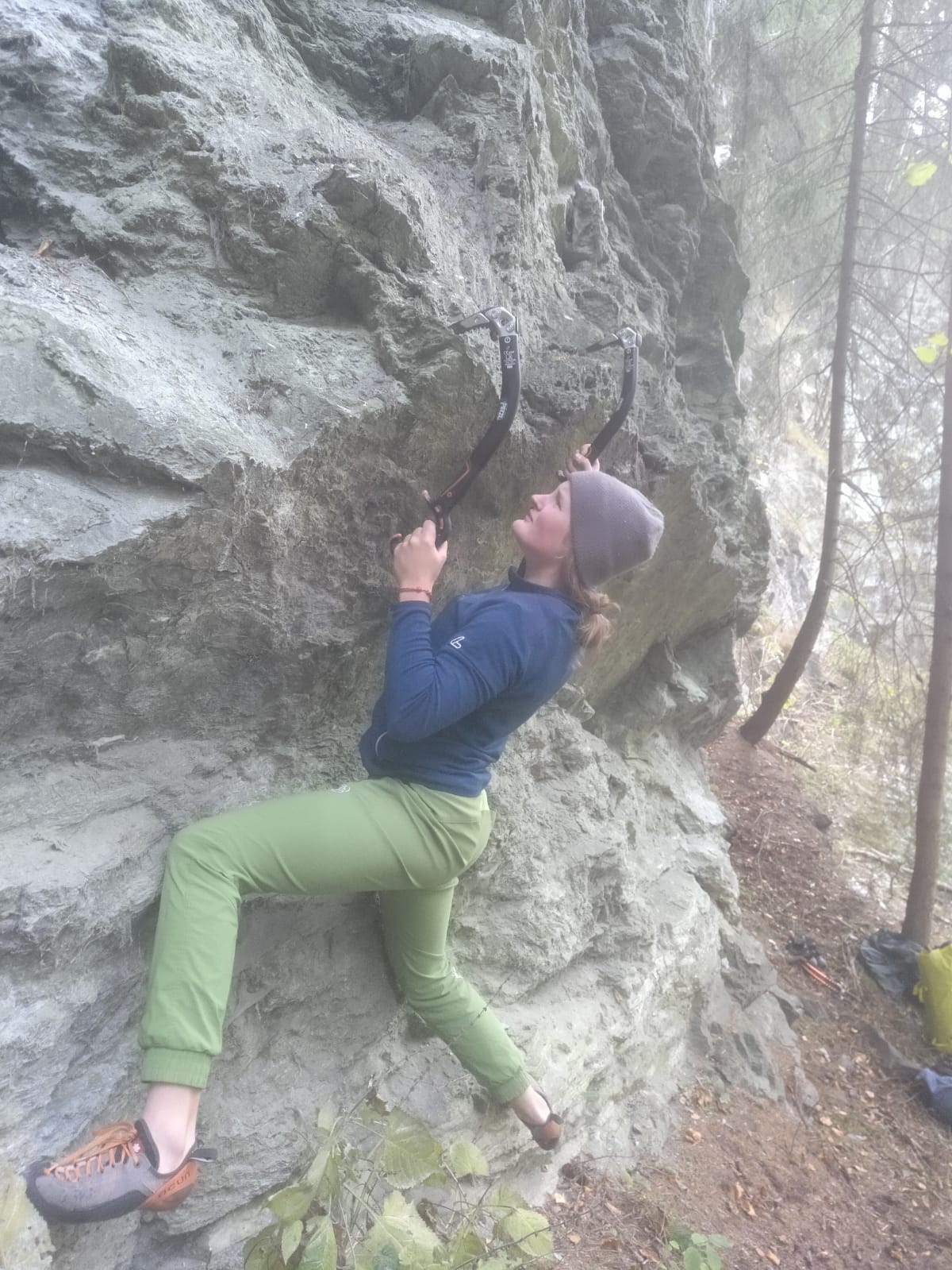 Jacke beim Drytooling