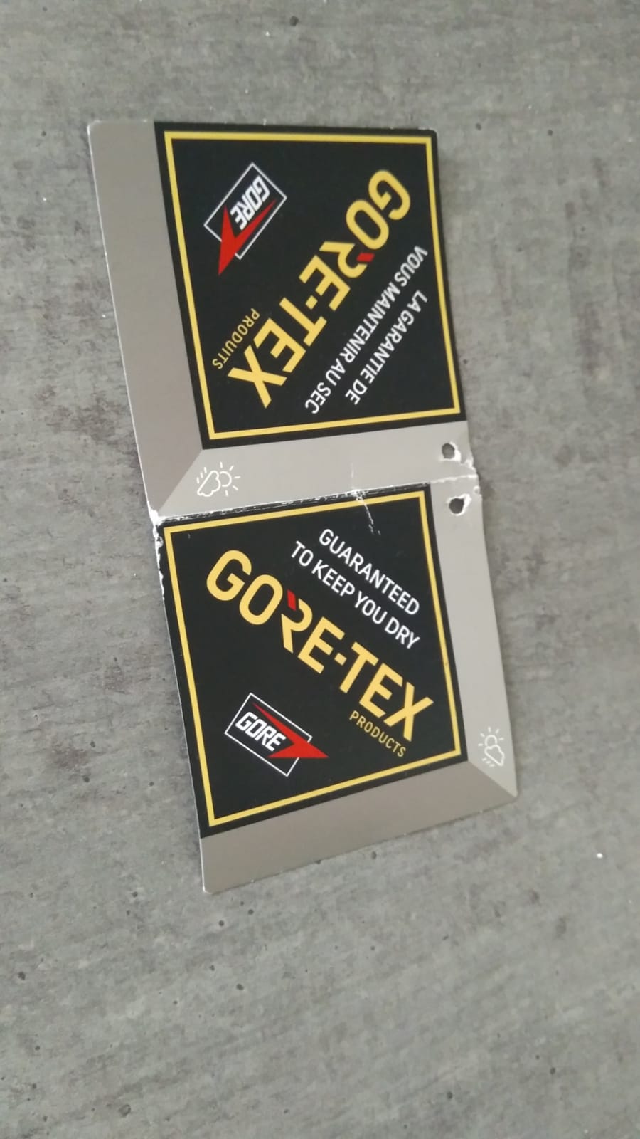 GoreTex-Schild