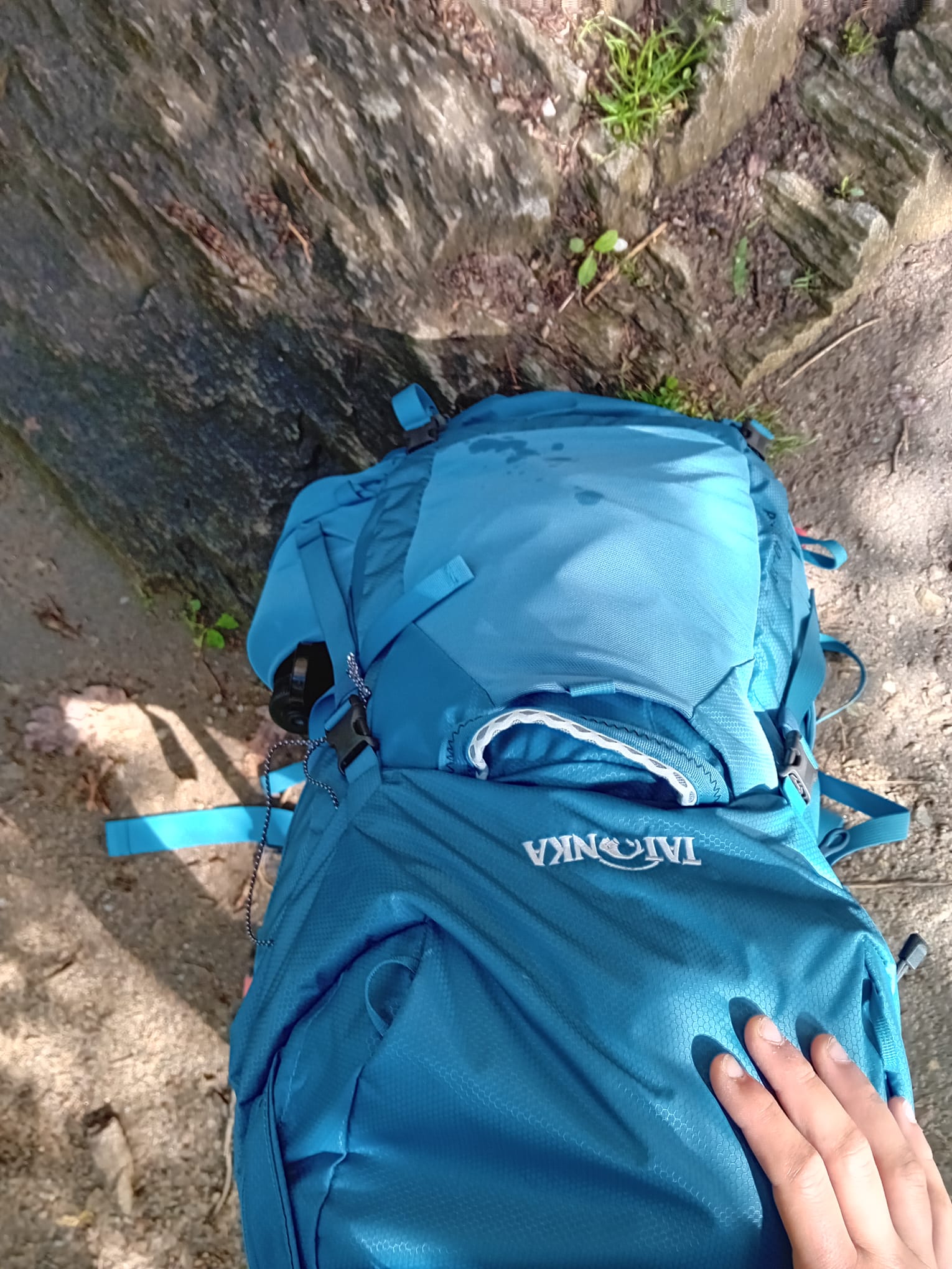 Rucksack von oben