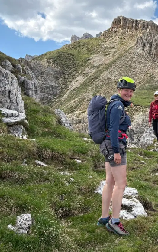 Gurt am Ausstieg einer Klettertour