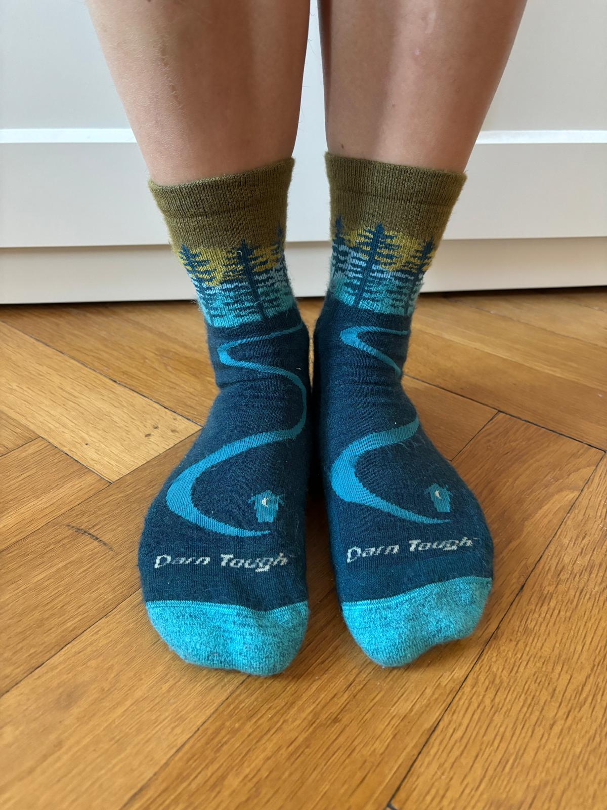 Socken getragen