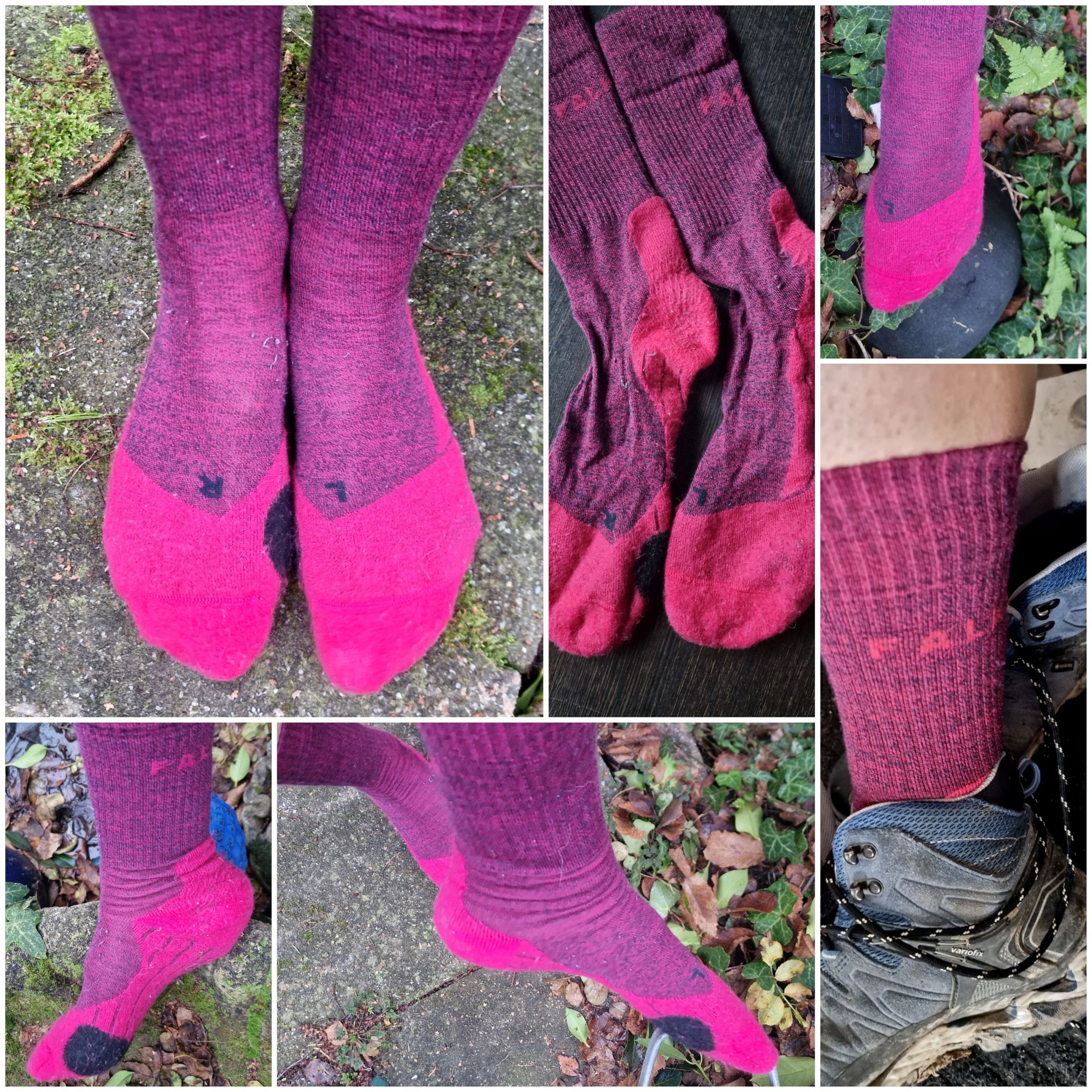 Durch Matsch, über Feldwege und durch Wälder. Über steinige Wege und jede Menge Pfützen, da spielen die Komfortsocken ihre Vorteile voll aus.