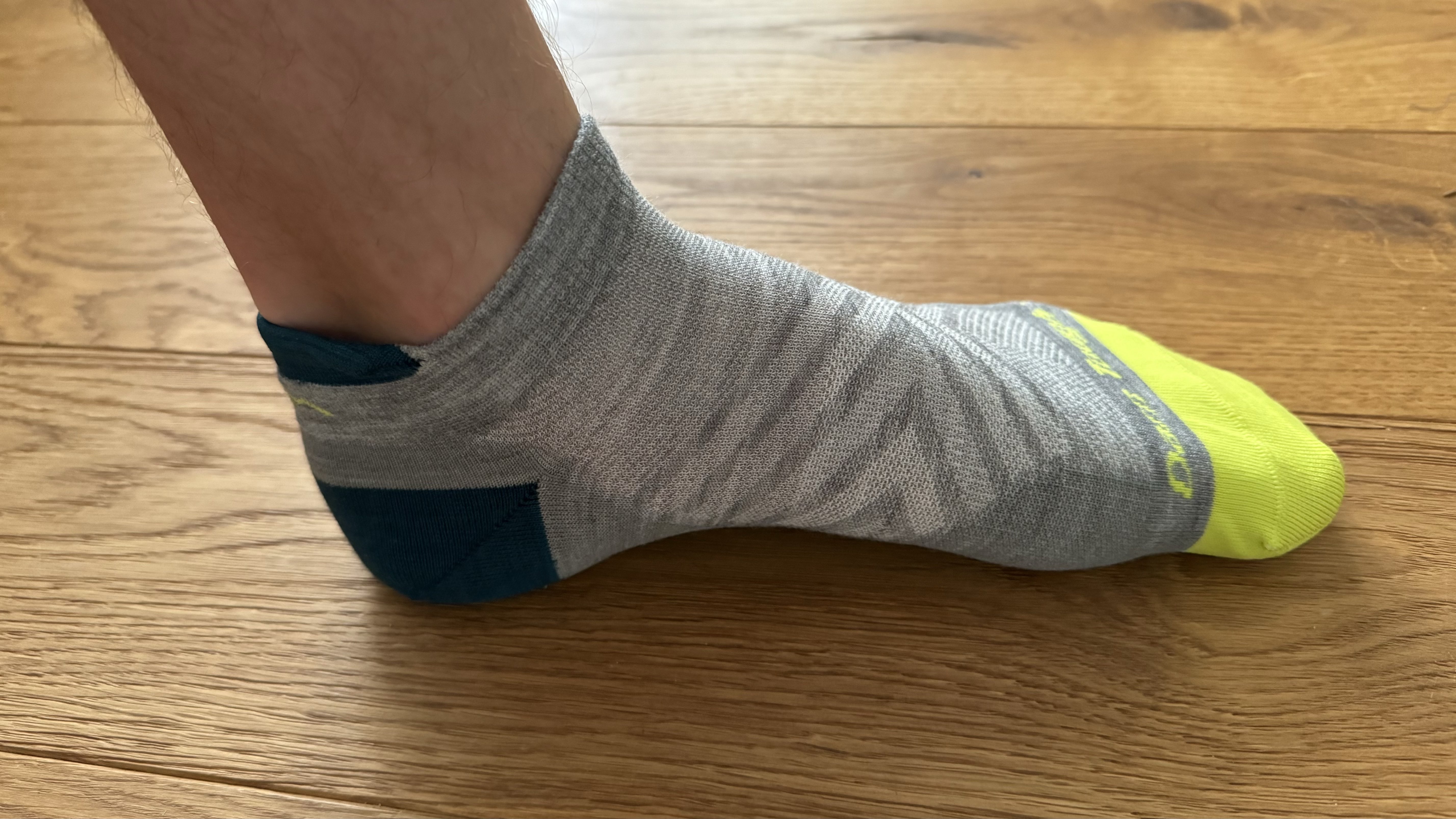 angezogener Socken