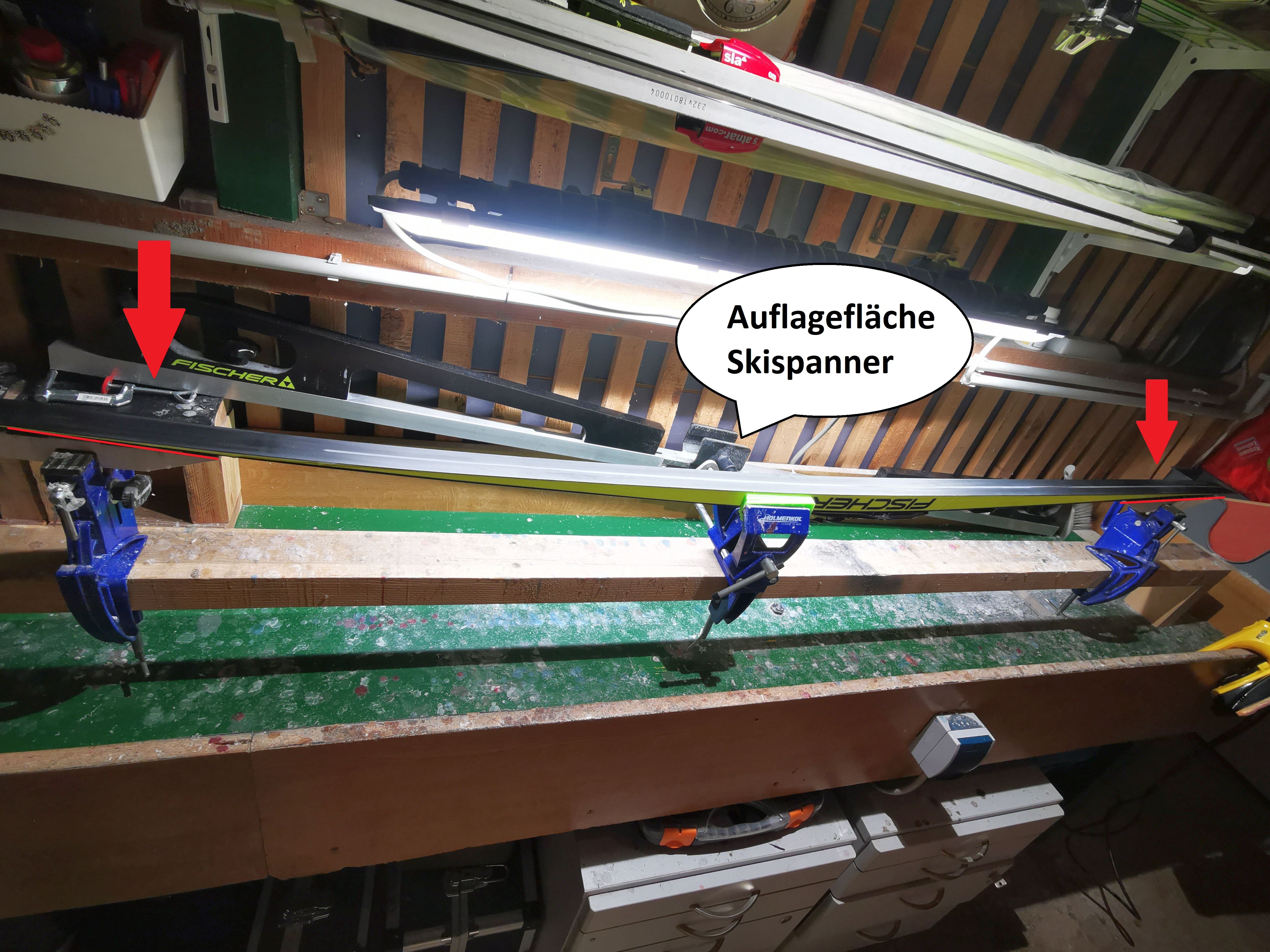 Skispanner Auflagefläche