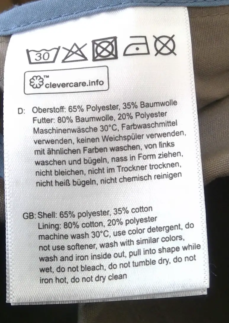 Pflegehinweis