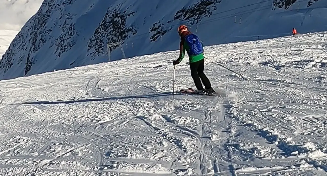 auf der Piste ist er zuhause