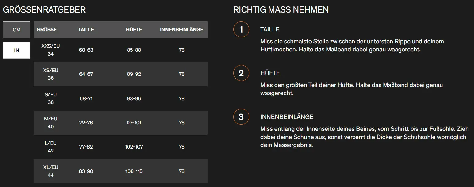 Größenratgeber