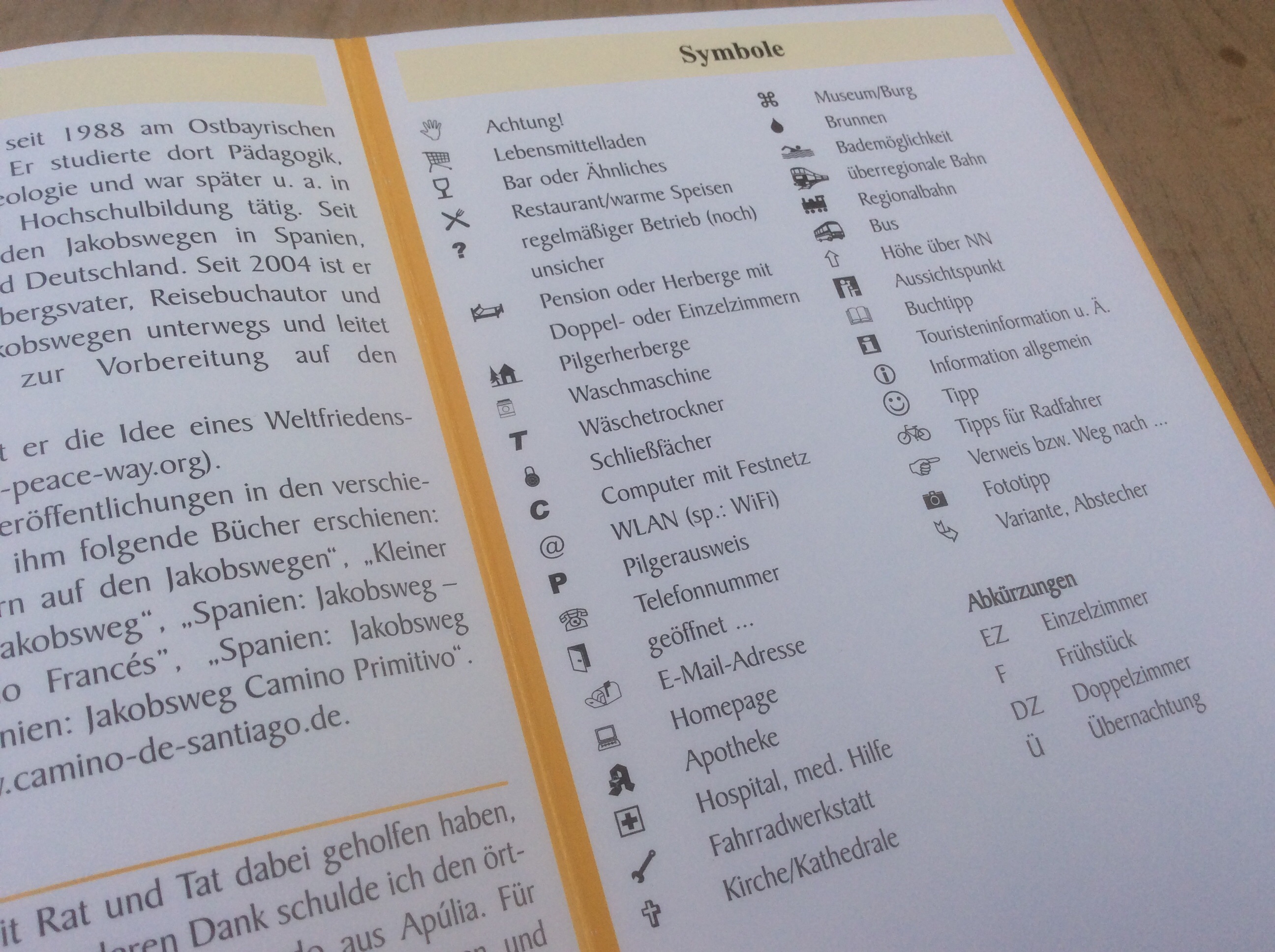 Symbole hintere Umschlagklappe