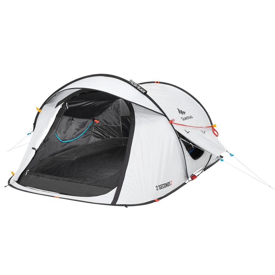 Decathlon Quechua  wurfzelt-2-seconds-fresh-and-black-fur-2-personen