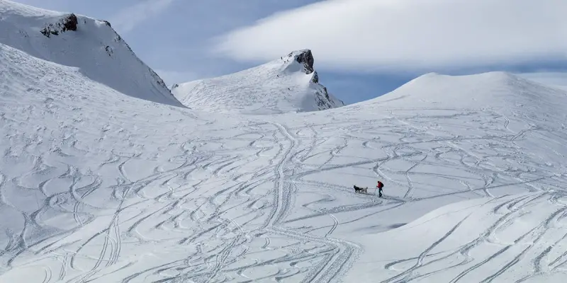 Weite Hänge genießen mit dem passenden Skitourenfiefel
