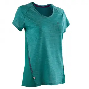 Decathlon Laufshirt kurzarm Run Light Damen grün