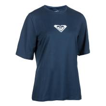 UV-Shirt kurzarm Damen Logo dunkelblau