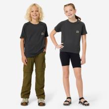 Wandershirt Kinder Gr. 122–170 kurzarm Merinowolle Wandern - MH900 grau