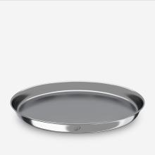 Teller Edelstahl Camping - Größe XL Ø 23 cm