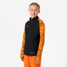 Kinder Fußball Sweatshirt 1/2 Zip - Wavy Club schwarz/orange