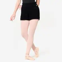 Aufwärmshorts Damen Ballett - schwarz