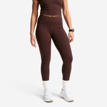 Leggings Damen hoher Taillenbund figurformend - dunkelbraun