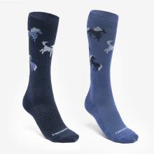 Reitsocken SKS 500 Kinder 2er-Pack blau