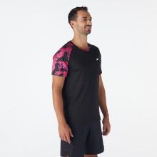 Herren Badminton T-Shirt - 560 Lite schwarz/neon magenta