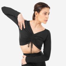 Tanzshirt Damen Modern Jazz langarm anpassbar ‒ schwarz