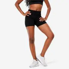 Shorts Damen Slim - 500 schwarz
