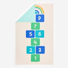 Mikrofaser Handtuch XL 110 × 175 cm - bedruckt Game hellblau