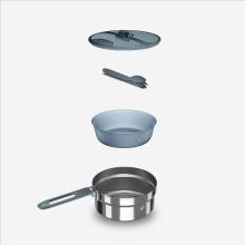 Kochset Edelstahl 6-teilig Camping - für 1 Person