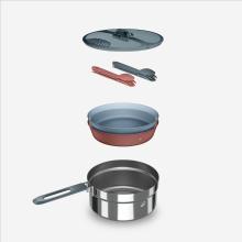 Kochset Edelstahl 10-teilig Camping - für 2 Personen