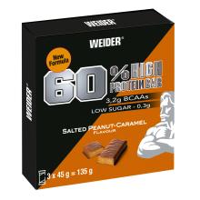 Weider Proteinriegel 60 % Karamell Erdnussbutter 3er-Pack