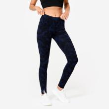 Leggings Damen Baumwolle - schwarz/blau