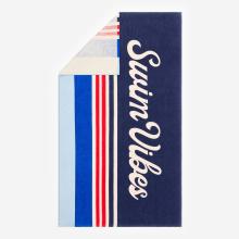 Handtuch Strand L 145 × 85 cm - bedruckt Summer blau
