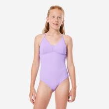 Badeanzug Mädchen Lurex gekreuzte Träger Caly Zuma violett