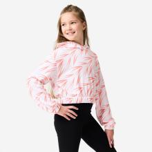 Tanz-Hoodie Modern Dance Mädchen Crop Top - weiß Korallen-Print