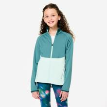 Trainingsjacke Mädchen tailliert - blau/mintgrün