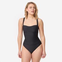 Badeanzug Damen Dora figurformend Flacher-Bauch-Effekt schwarz