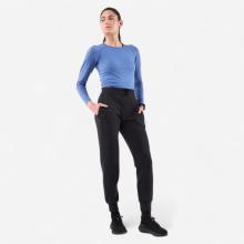 Laufhose lang Damen - Run 500 Warm schwarz