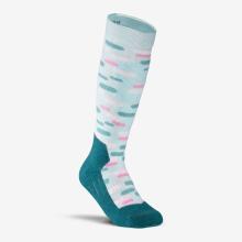 Ski- und Snowboardsocken Kinder 500 - blaue Motive
