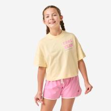 T-Shirt Kinder Oversize - hellgelb