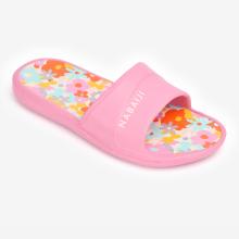 Badelatschen 500 Kinder - Blumenaufdruck rosa/rot