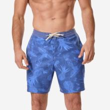 Boardshorts Badeshorts Surfen Herren halblang 18" Supagirl 100 blau