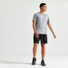 T-Shirt Herren atmungsaktiv Rundhals - grau meliert