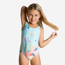 Badeanzug Baby/Mädchen - Print hellblau